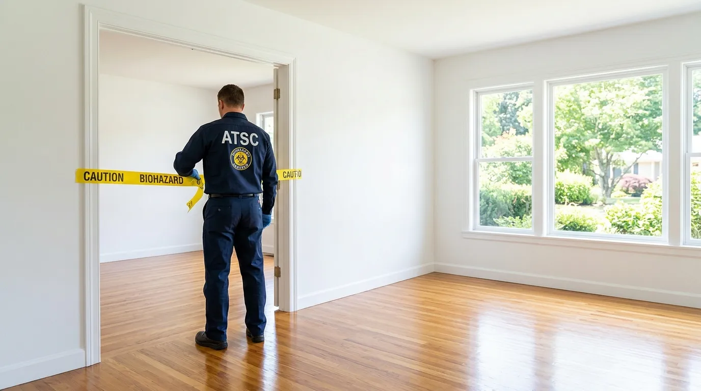 Certified biohazard cleanup crew performing Decomposition Cleanup in Ellensburg